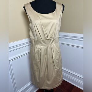 Size 8, sheath dress, new without tags, beige